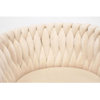 ROSA braided glamor chair - black and powder pink