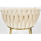 ROSA braided glamor chair - black and powder pink