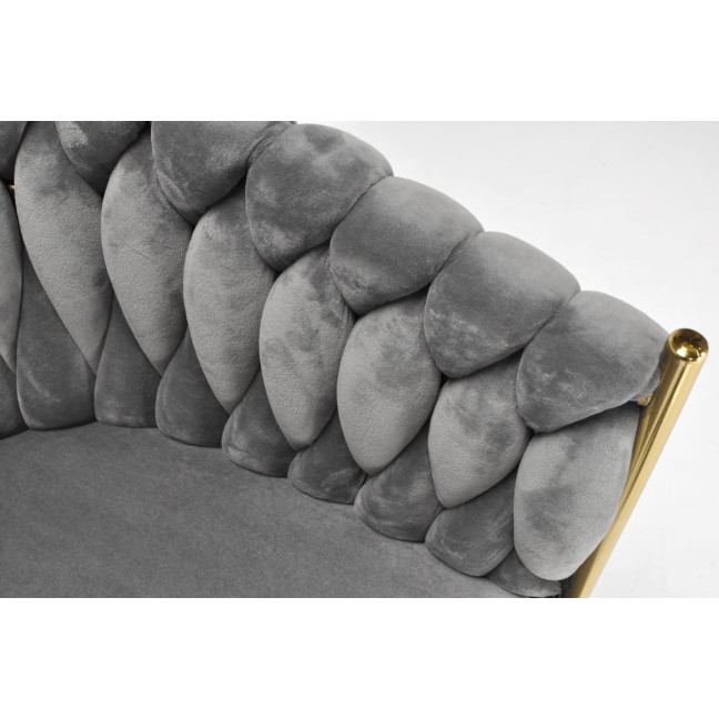 ROSA braided glamor chair - black and powder pink