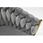 ROSA braided glamor chair - black and powder pink