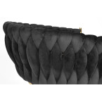 ROSA braided glamor chair - black and powder pink