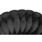 ROSA braided glamor chair - black and powder pink