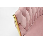 ROSA braided glamor chair - black and powder pink