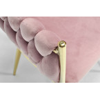 ROSA braided glamor chair - black and powder pink