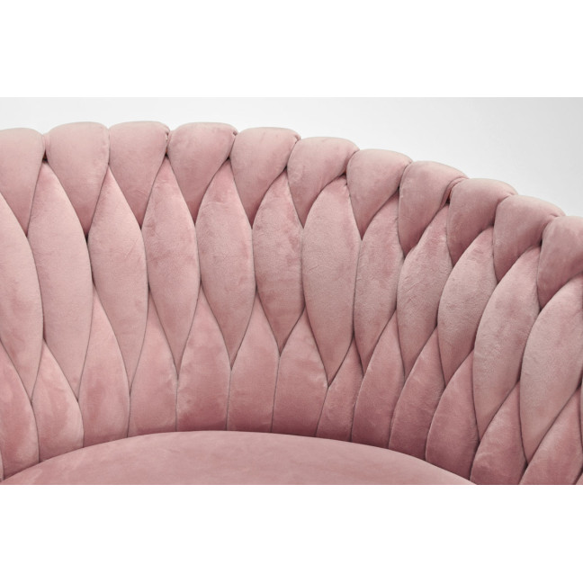 ROSA braided glamor chair - black and powder pink