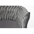 ROSA braided glamor chair - black and powder pink