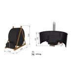 DeLux 200 Hot Tub - Luxurious Outdoor Spa BLACK