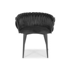 ROSA braided glamor chair - black and powder pink