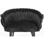 ROSA braided glamor chair - black and powder pink