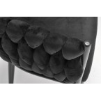 ROSA braided glamor chair - black and powder pink