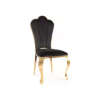 QUEEN VELVET chair Golden Frame/Black