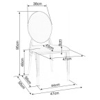 QUEEN VELVET chair Golden Frame/Black