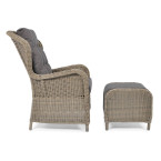 SONATA Exclusive Armchair with Footrest | Comfortable garden armchair, modern style, for patio and balcony