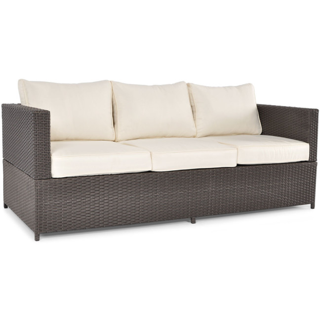 MALAGA 3-Person Rattan Garden Sofa | Rattan garden furniture, patio set, garden relaxation