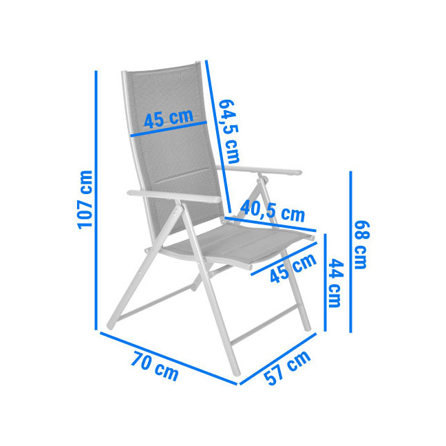 MODENA Folding Aluminum Garden Chair | Garden furniture, relaxation, modern style