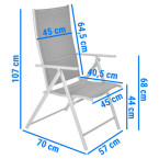 MODENA Folding Aluminum Garden Chair | Garden furniture, relaxation, modern style
