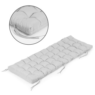 Large Garden Chair Cushion | Lounger for Patio Balcony Grey 145 x 52 cm | Garden furniture, relaxation, modern style