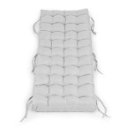 Large Garden Chair Cushion | Lounger for Patio Balcony Grey 145 x 52 cm | Garden furniture, relaxation, modern style