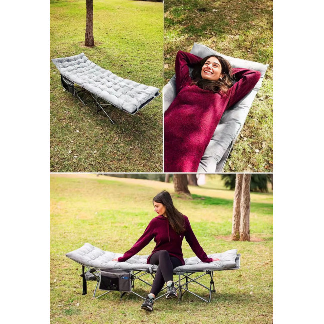 Large Garden Chair Cushion | Lounger for Patio Balcony Grey 145 x 52 cm | Garden furniture, relaxation, modern style