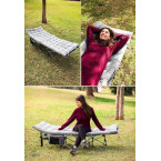 Large Garden Chair Cushion | Lounger for Patio Balcony Grey 145 x 52 cm | Garden furniture, relaxation, modern style