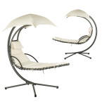 MultiGarden Garden Hammock Lounger with Canopy | Garden hammock on a stand, outdoor relaxation