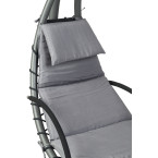 MultiGarden Hammock Lounger with Canopy - Grey | Garden hammock on a stand, outdoor relaxation