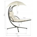 MultiGarden Garden Hammock Lounger with Canopy | Garden hammock on a stand, outdoor relaxation