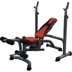 Multifunctional training bench for exercises with barbell holders CFA-199