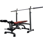 Multifunctional training bench for exercises with barbell holders CFA-199