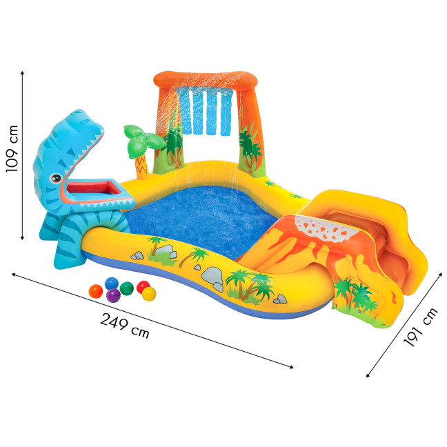 Playground Dinosaurs with slide 249 x 191 x 109 cm INTEX - swimming pool
