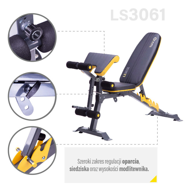 LS3061 HMS PREMIUM BARBELL BENCH