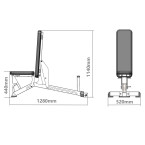L1237 ADJUSTABLE SEMI COMMERCIAL HMS EXERCISE BENCH