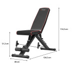 L1217 ADJUSTABLE EXERCISE BENCH WITH HMS CABLES