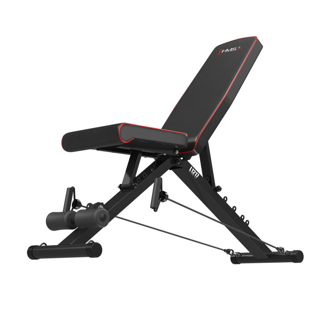 L1217 ADJUSTABLE EXERCISE BENCH WITH HMS CABLES