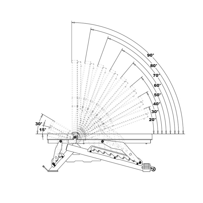 L3150 ADJUSTABLE EXERCISE BENCH COMMERCIAL HMS