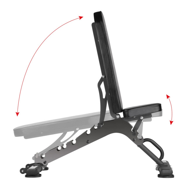 L8009 ADJUSTABLE EXERCISE BENCH SEMI COMMERCIAL HMS