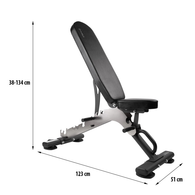 L8009 ADJUSTABLE EXERCISE BENCH SEMI COMMERCIAL HMS