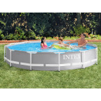 INTEX 366 × 76 cm steel-frame pool 16-in-1 set — extra-wide family splash zone with FREE bubble maker