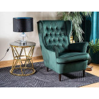 Gold-colored stainless steel tempered glass bench