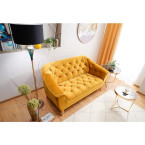 Delia bench set / Gold color with marble effect / Coffee table