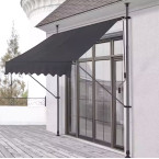 MultiGarden Balcony Awning - Sunshade with Height Adjustment and Manual Crank, Waterproof