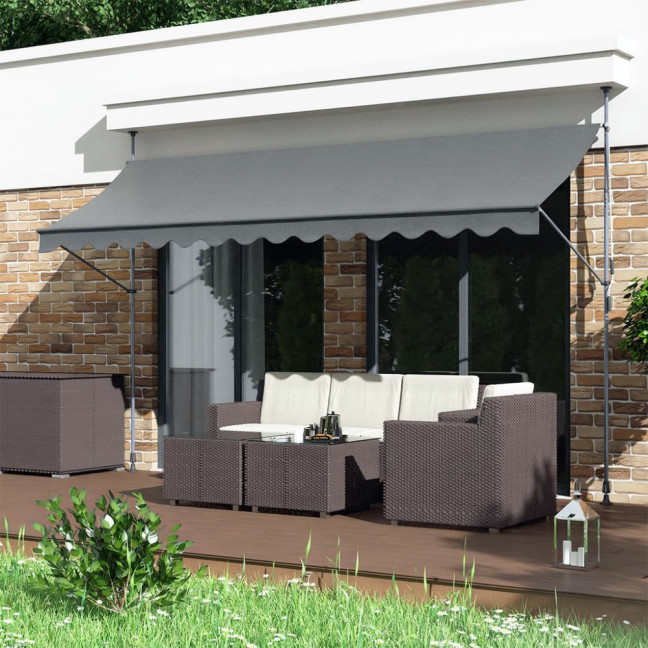 MultiGarden Balcony Awning - Sunshade with Height Adjustment and Manual Crank, Waterproof