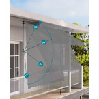 MultiGarden Balcony Awning - Sunshade with Height Adjustment and Manual Crank, Waterproof