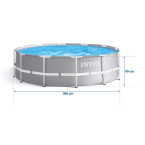 INTEX 366 × 99 cm steel-frame pool 17-in-1 set — deep-water family oasis with FREE bubble maker