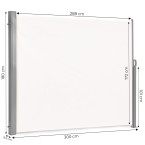 Foldable Side Awning MultiGarden 300x180 cm Beige - Privacy Screen for Terrace and Garden