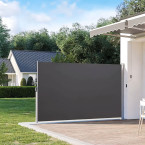 Foldable Side Awning 300x200 cm Anthracite - Patio and Garden Privacy Screen