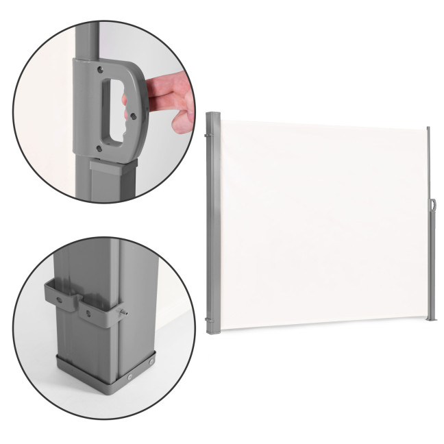 Foldable Side Awning 300x200 cm Beige - Privacy Screen for Terrace and Garden