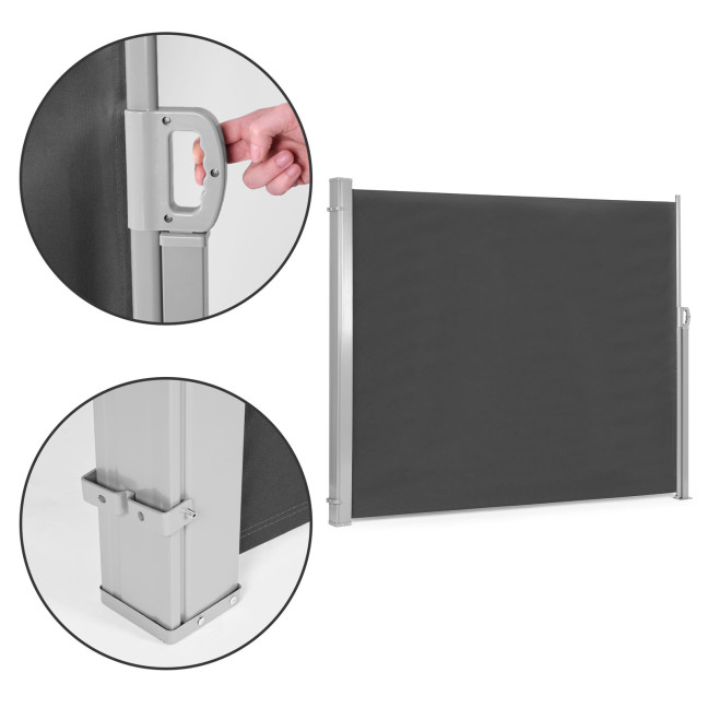 Foldable Side Awning 300x200 cm Anthracite - Patio and Garden Privacy Screen