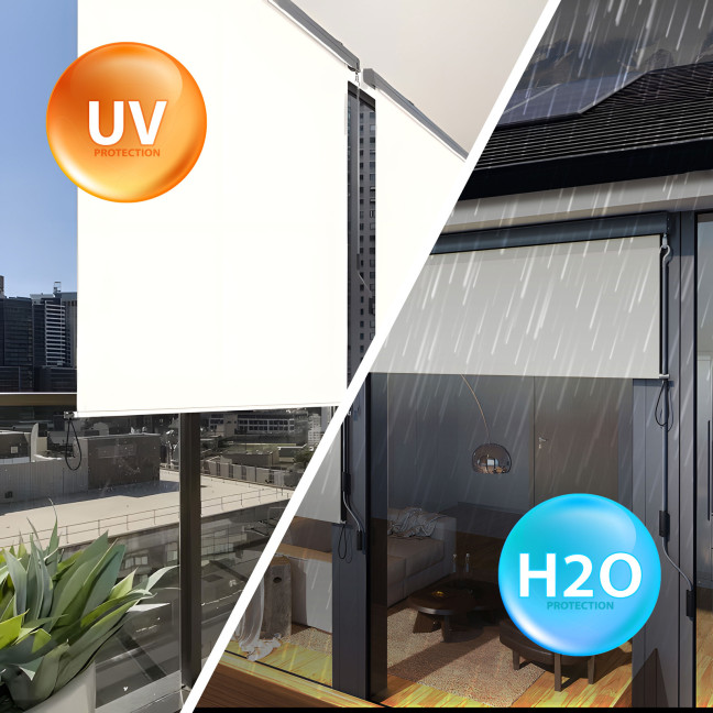 Vertical Blind Markiza Beige MultiGarden - Retractable by Crank | Balcony, Terrace, Gazebo