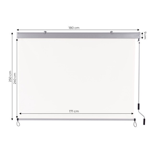 Vertical Blind Markiza Beige MultiGarden - Retractable by Crank | Balcony, Terrace, Gazebo